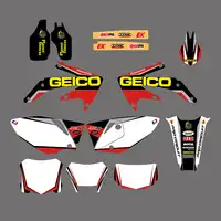 Geicoグラフィック&背景デカールステッカーホンダCRF450X crf 450 × 450 × 2005 2006 07 08 09 10 11 12 13 14 15 16 2017 2018
