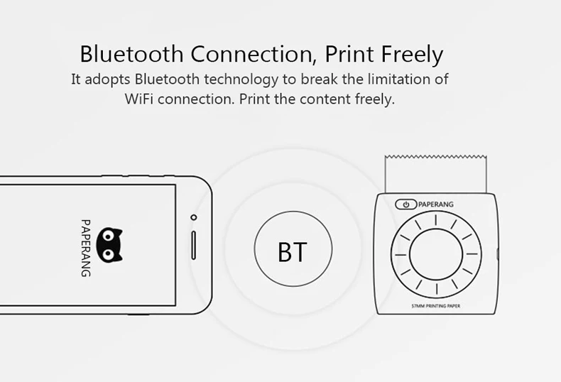 Paperang p2 Bolso Portátil Bluetooth Impressora Fotográfica Mini 300 Dpi Impressora Térmica Etiqueta da Etiqueta Móvel para Ios Android do Windows 6 Cheap Impressoras