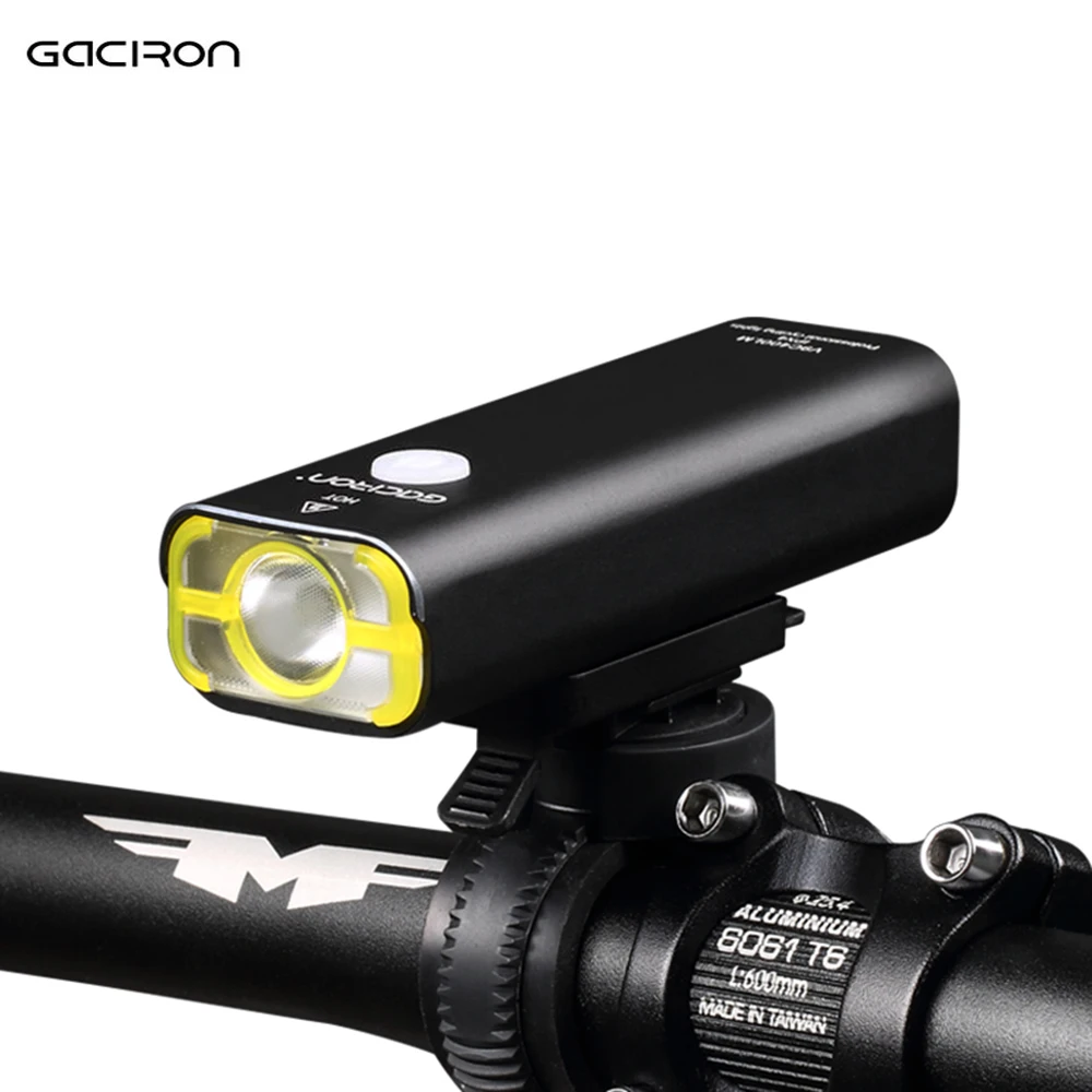 GACIRON USB Rechargeable Waterproof Bike Front Handlebar Cycling LED Light Flashlight Torch Headlight