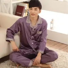 2017 Special Offer Rushed Full Sexy Male pajamas set Hombre Invierno Men’s Summer Pajamas Long Sleeved Thin Suit