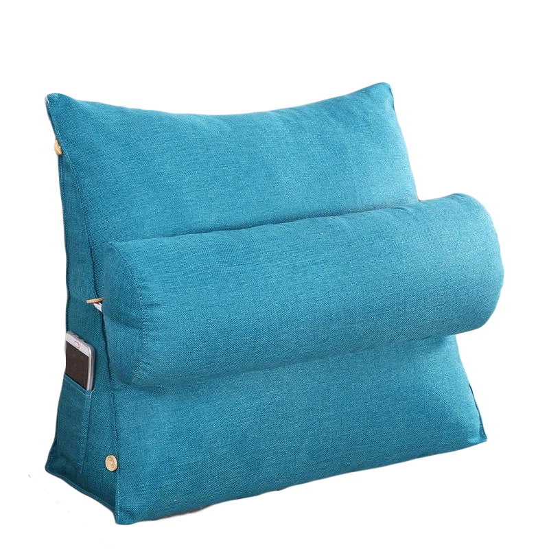 Стерео кровать диване треугольная Подушка для спины поясная подушка моющаяся хлопчатобумажная льняная диванная подушка для отдыха Подушка для спины