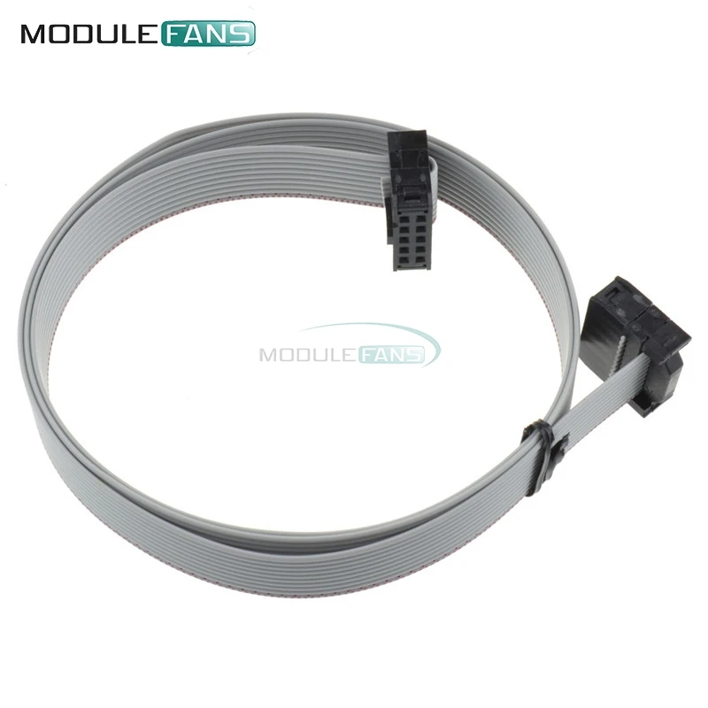 70 см 10 Pin USBISP USBASP JTAG AVR загрузочный провод P ленточный кабель 2 3 фута 54 мм Diy