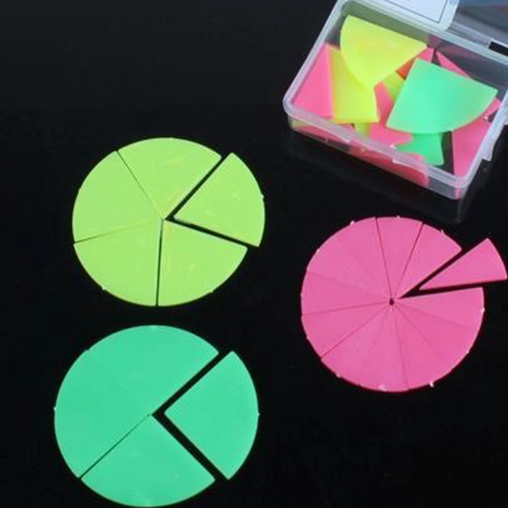 Цветной Пластик дробные лист геометрия Диаграмма модели Монтессори учебные