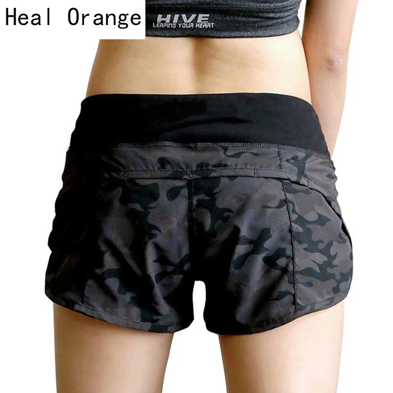 HEAL ORANGE Yoga Shorts Women Compression Short Pant Pantalon Corto Yoga Women Gym font b Fitness