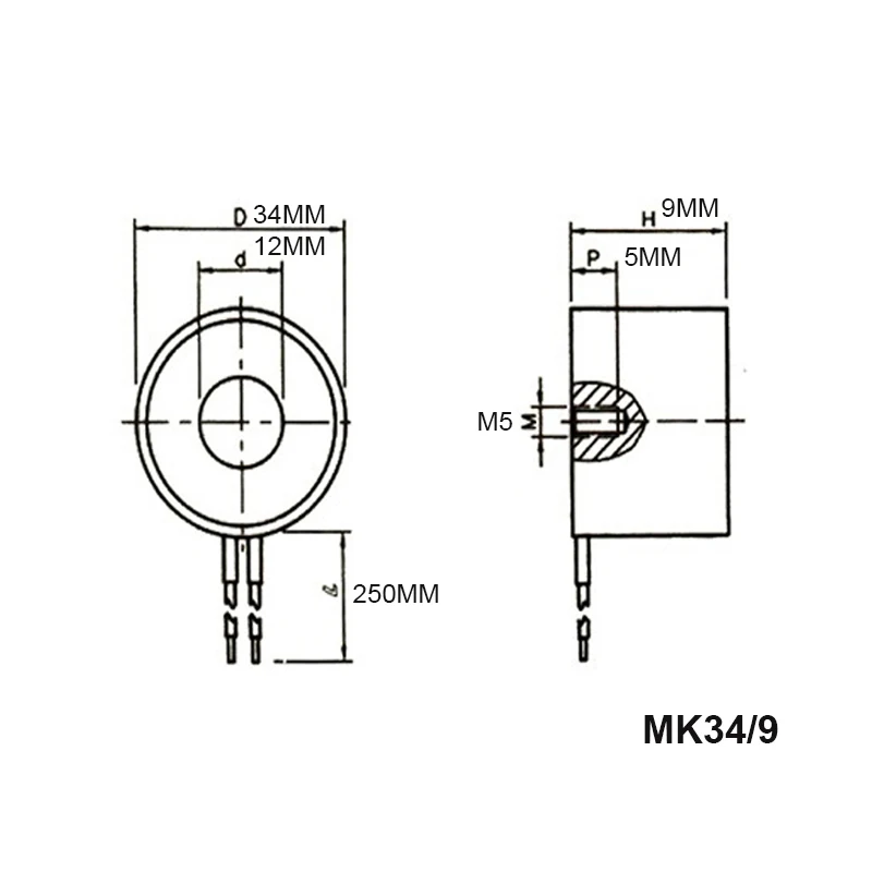 MK34/9 удерживающий Электрический магнит подъема 8 кг/80N надежный Электрический подъемный магнит соленоидный Электромагнит DC 6 V 12 V 24 V