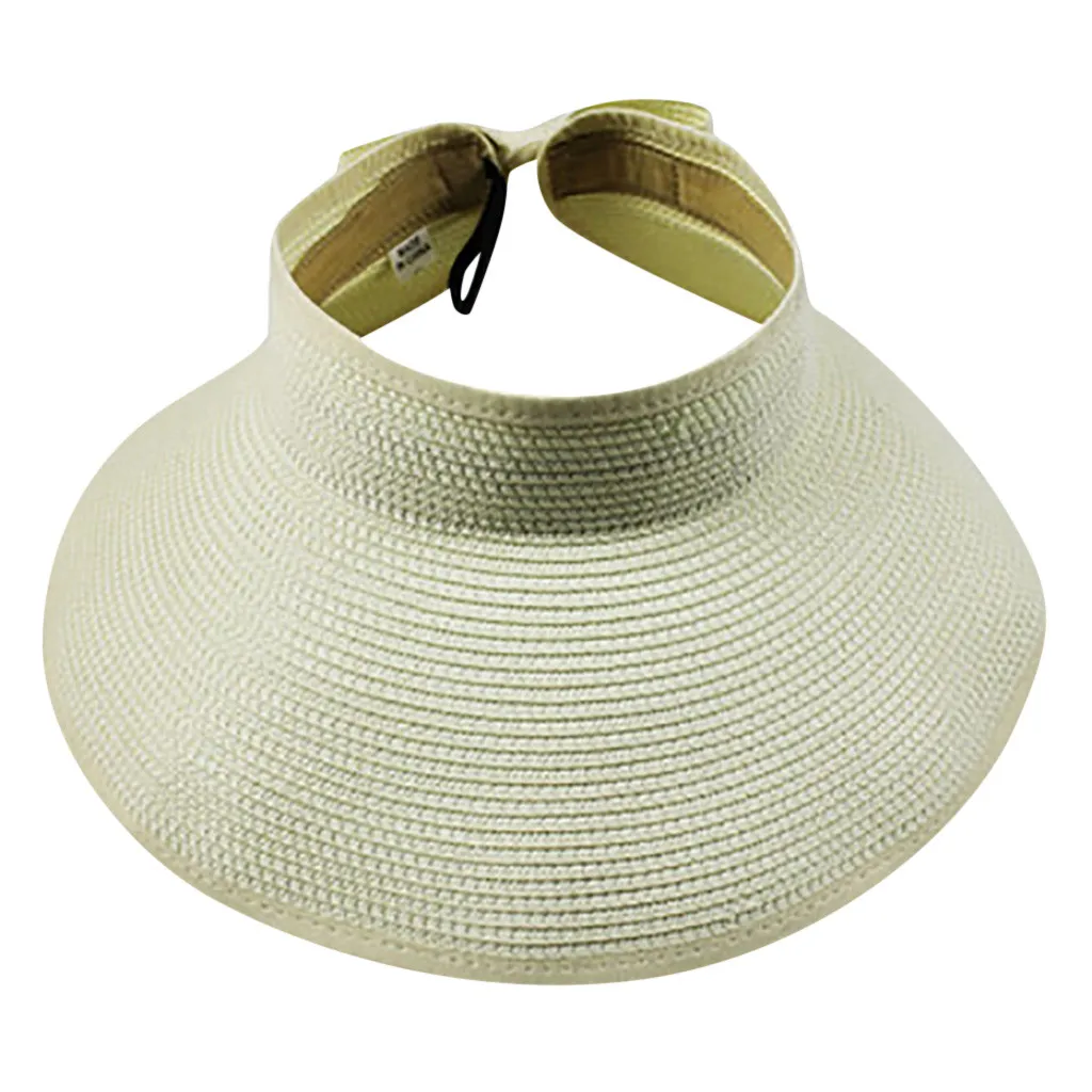 

Unisex Summer Foldable Sun Visor sweet Cute Bowtie Hat Cotton Travel Casual Outcrop women men sun cap gift for friends 9322