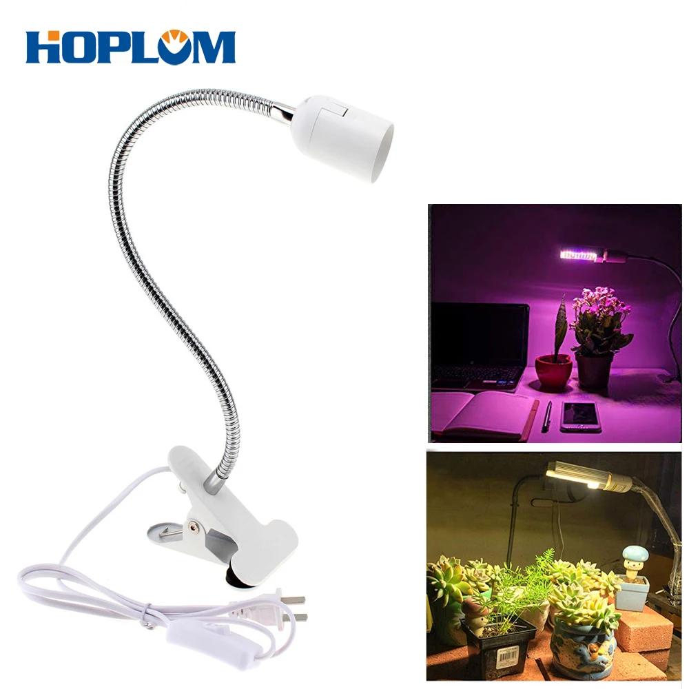  360 Degrees Flexible Lamp Holder E27 base Clip-On Cable Desk Lamp Holder Cord Light Base for Desk L