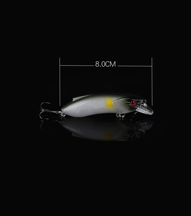 NEW 80mm 16g Minnow Stream Fishing lure Mini Trout baits small whopper vibrating light sinking micro fish crankbait japan winter