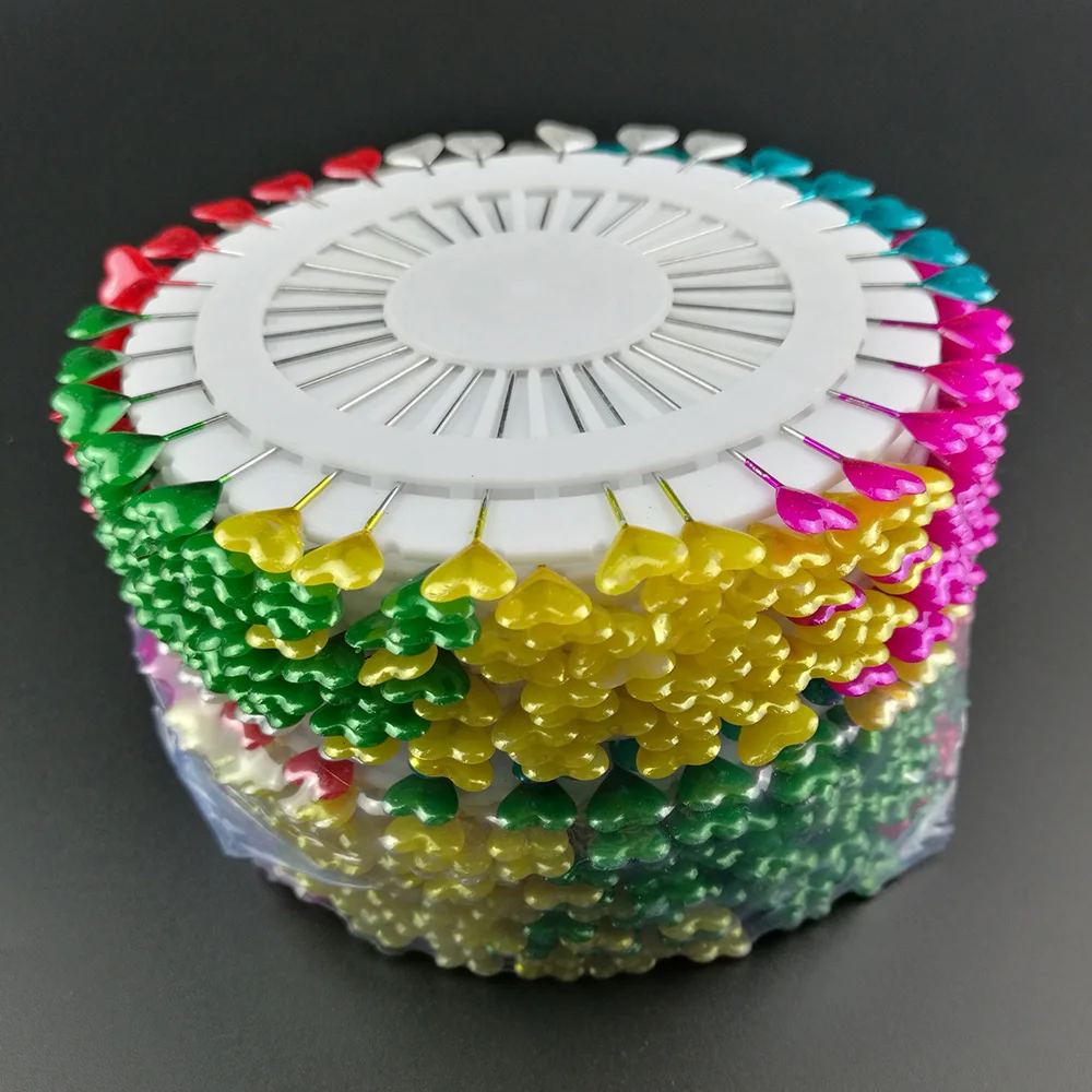 500pcs Round Multi-Color Pearlized Head Pins Dressmaking Pins Packed Plastic Bottle Sewing Quilting Pins DIY Crafts Accessories 