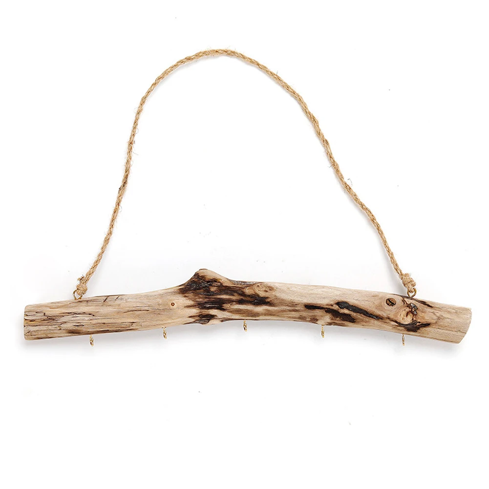 

Display Earrings Wall Mount Multi Hook Living Room Decor Wooden Household Holder Jewelry Organizer Necklace Rack Hanger Hanging
