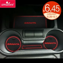 For Lada Kalina GRANTA Accessories,3D Rubber Car Mat Car Anti Slip Mat, Non-slip Mats Interior Door Pad/Cup Mat