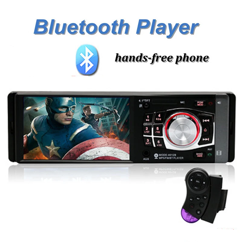 

Auto 4.1 Inch Car Radio 2018 In Dash Car Radio 12V Bluetooth Stereo Audio In-dash FM Receiver Aux Input Receiver USB/SD MP3