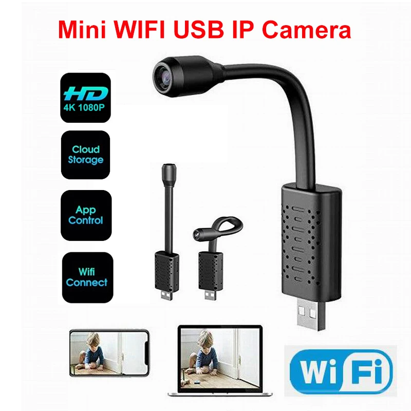 

Small Camera HD Smart Mini Wifi USB Camera Real-time Surveillance IP Camera AI Detection Loop Recording Mini camera Micro Cam