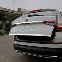 Для Skoda Kodiaq нержавеющая сталь задняя крышка для багажника задняя крышка для ворот Отделка 2 шт. аксессуары для стайлинга автомобилей