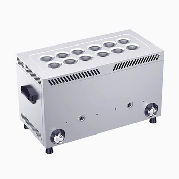 

12 Holes Egg Sausage Roll Machine Processor Gas Section Commercial Snack Machine Hot Dog Boiler Egg Sausage Maker