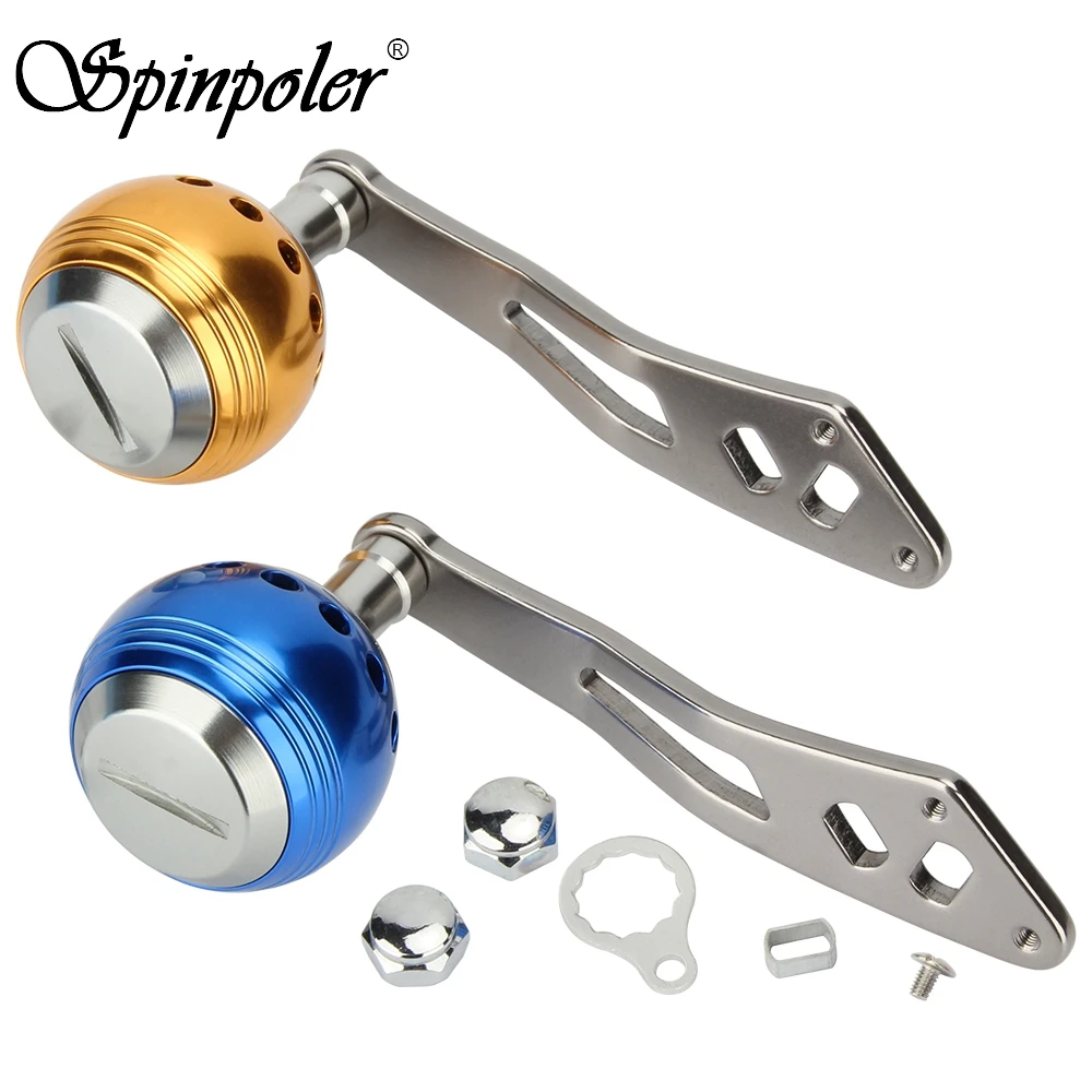 Spinpoler ручная работа, ручка из алюминиевого сплава/ЭВА, ручное сжатие для литья, ручка для катушки, ручка для рыбалки