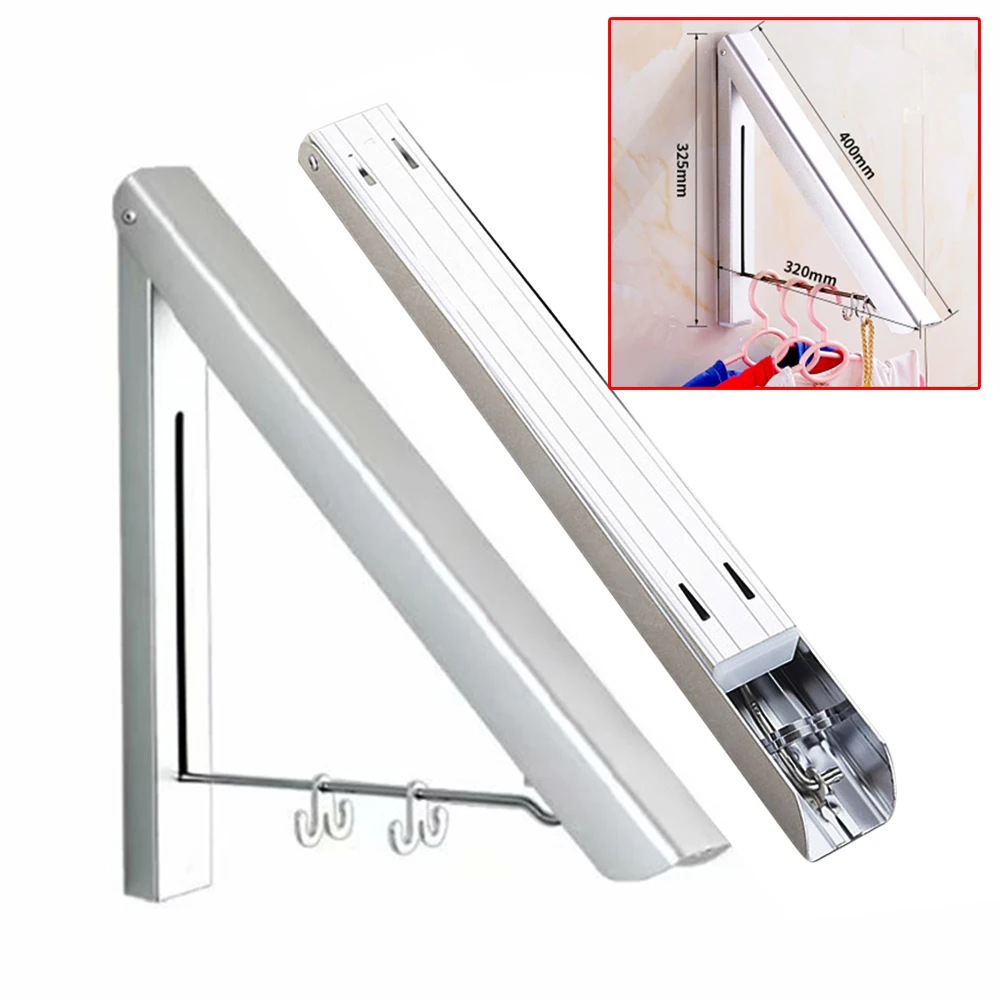 

new Invisible Clothes Hanger Folding Drying Rack Portable Retractable Space Towel Drying Coat Hanger Holder 1pc