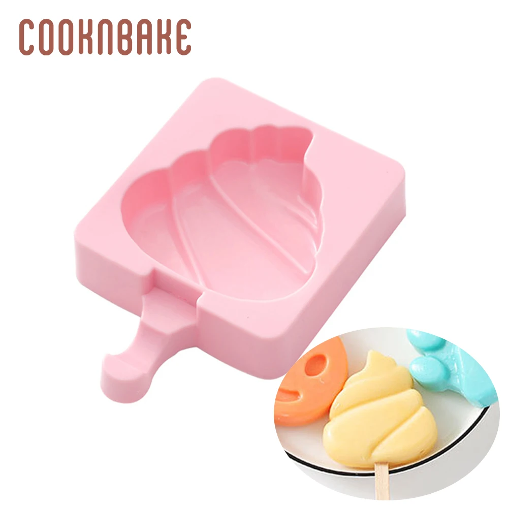 

COOKNBAKE Silicone mold for Ice Cream Silicone Ice Cube tray freezer children ice lolly cake decorate tool with stick diy cake