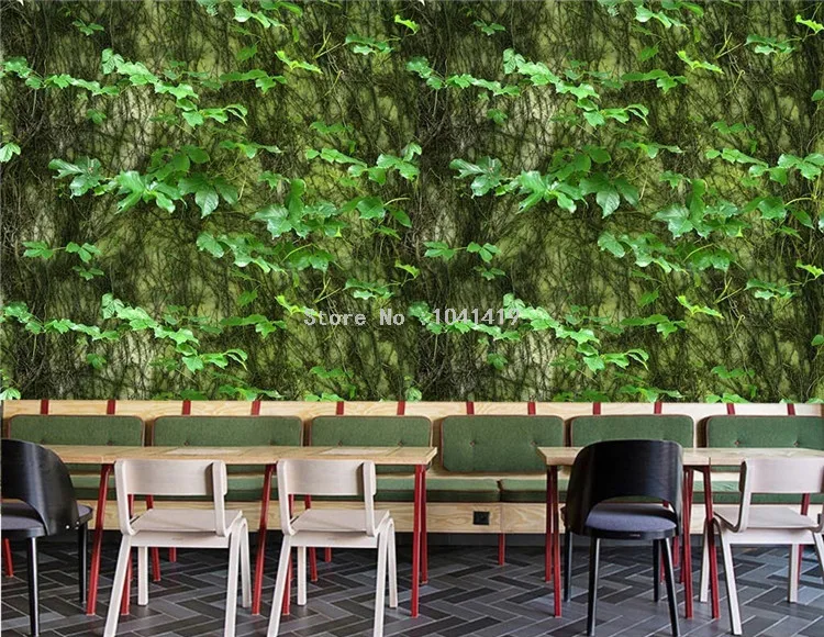 Фото обои 3D зеленая лоза цветок криперы Фреска гостиная ресторан фон стены домашний декор обои Papel де Parede