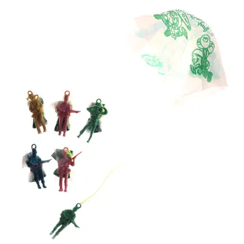 

6Pcs/lot Educational Outdoor Parachute Men Mini Hand Throwing Parachute Toy with Figure Soldier Kids Games Toy Children's