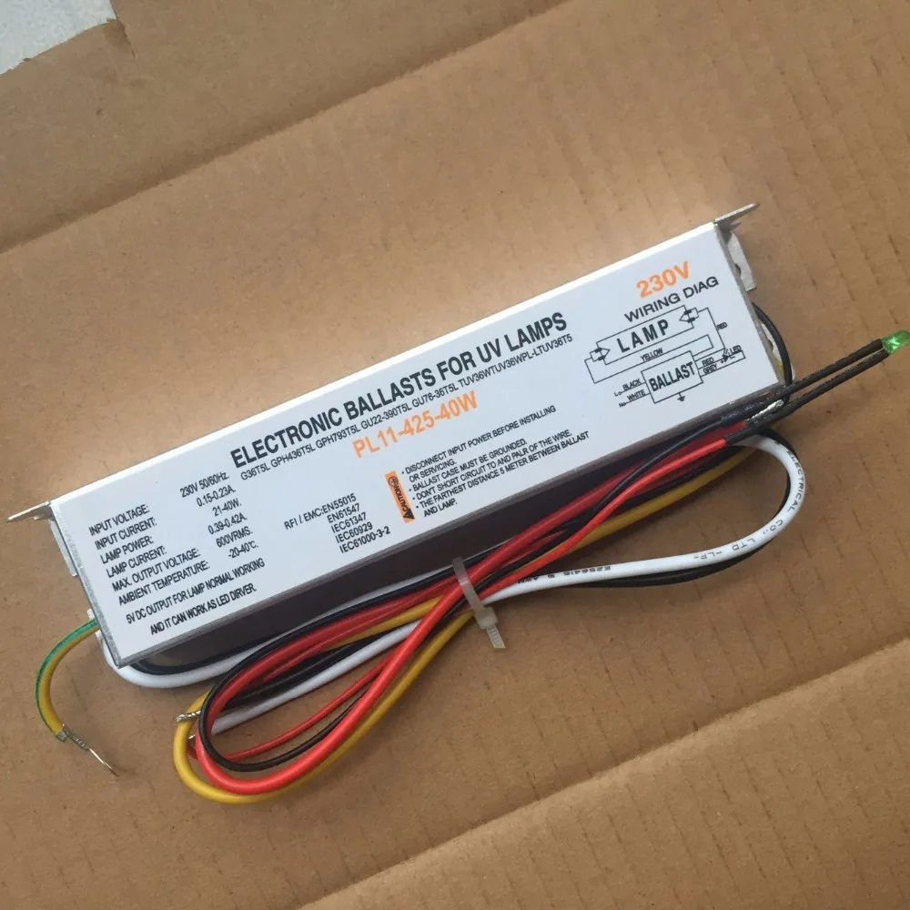 

21W-40W Germicidal Lamp Electronic Ballasts UV Ballast T5 for GPH436T5L GPH793T5L GPH843T5L G36T5L TUV36WT5 PL11-425-40