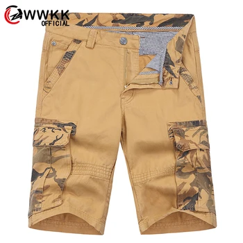

2019 Mens Military Cargo Shorts Cool Summer army green Cotton Shorts men Loose Multi-Pocket Shorts Homme Casual Trousers Shorts