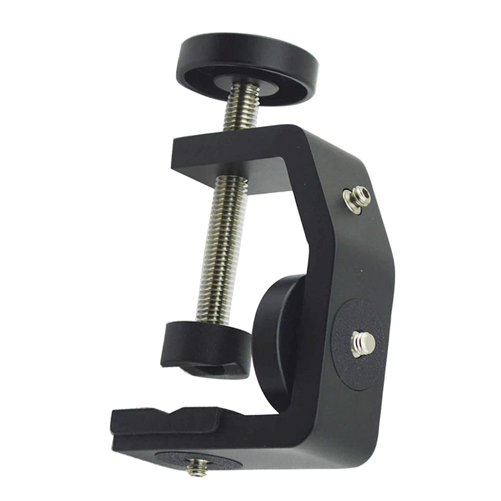 C Clamp Camera Mount Adjustable with 1/4Inch Screw Adapter for DSLR Camera 