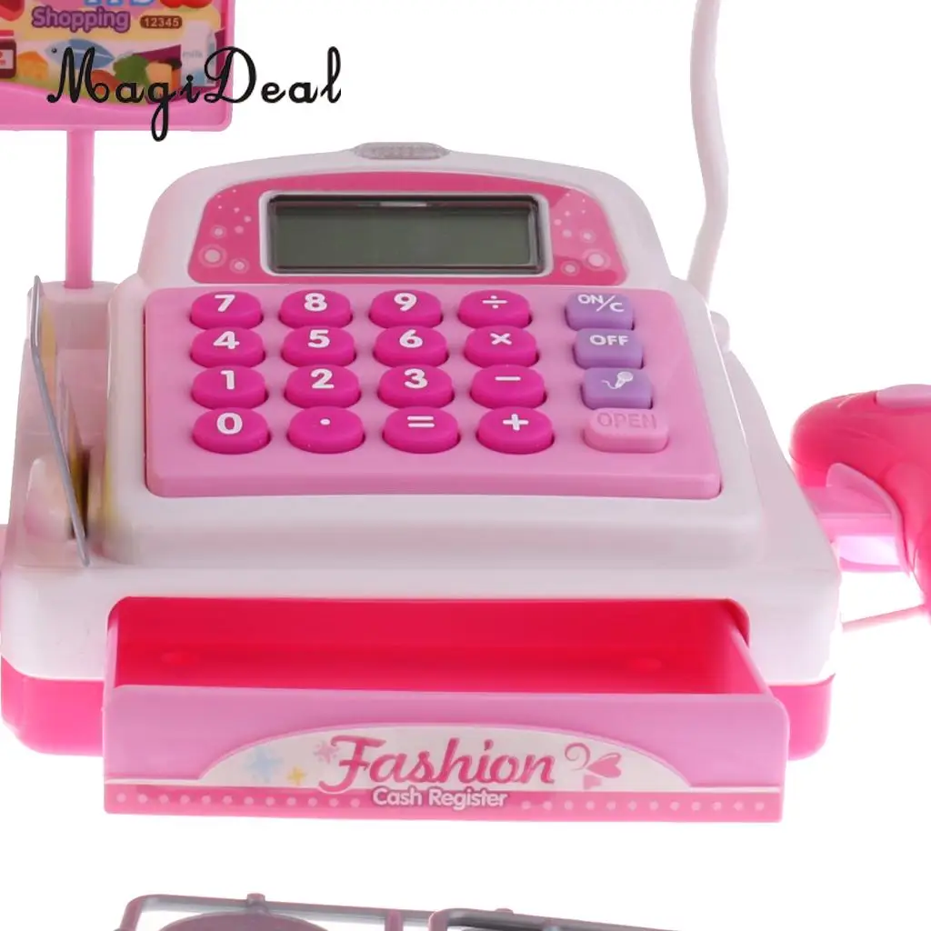 MagiDeal Top Sale 1Set Simulation Ice Cream Store Cash Register for Kids Children Girls Pretend Play Toy Birthday Gift
