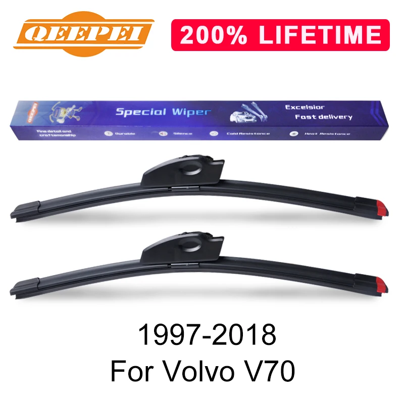 QEEPEI Замена стеклоочистителя для Volvo V70 1997-2018 силиконовая Резина лобовое стекло