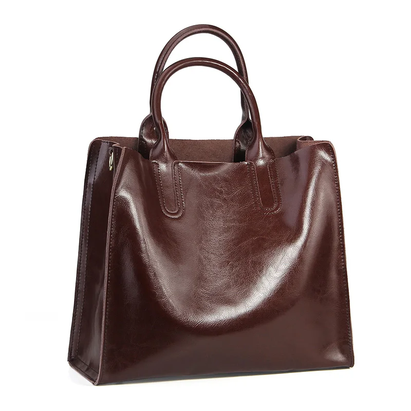 Сумки из натуральной кожи женская сумка сумки женские дизайнерские сумки на плечо для женщин - Цвет: Coffee