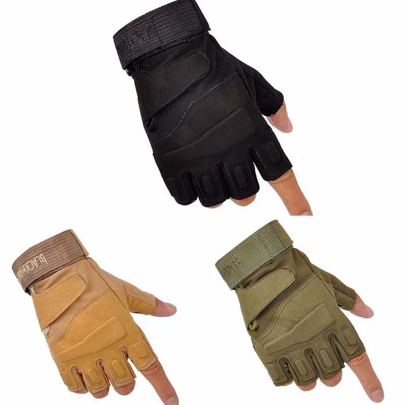 Cycling Winter Windproof Sports Fingerless Hunting Military Tactical Sports Gloves