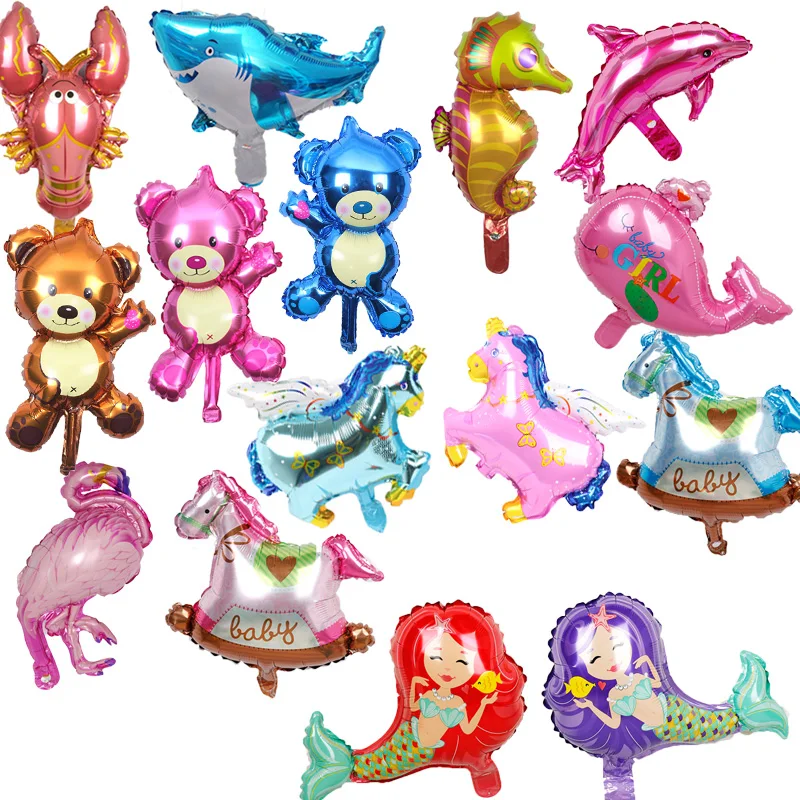 

1pc Babyshower foil balloons sea animals happy birthday party decorations kids baby shower boy girl wedding favors and gifts