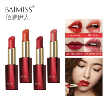

BAIMISS Makeup Lipstick Matte Lip Stick Velvet Base Waterproof Long Lasting Red Cosmetic Make Up High Quality Gifts For Women