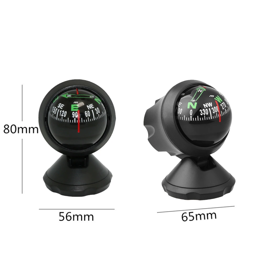 1 Pc 360 Degree Rotation Car Dashboard Mini Compass Auto Navigation Show Direction Guide Ball For Car Boat Caravan Truck 