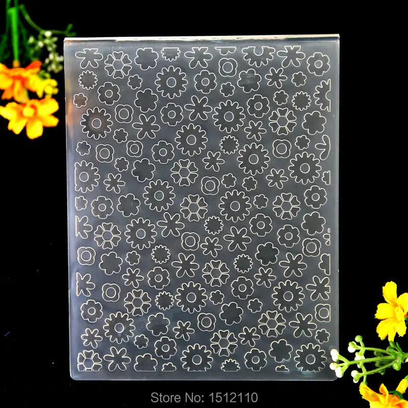 

Flowers Plastic Embossing Folder For Scrapbook DIY Album Card Tool Plastic Template 12.1x15.3cm KW691069