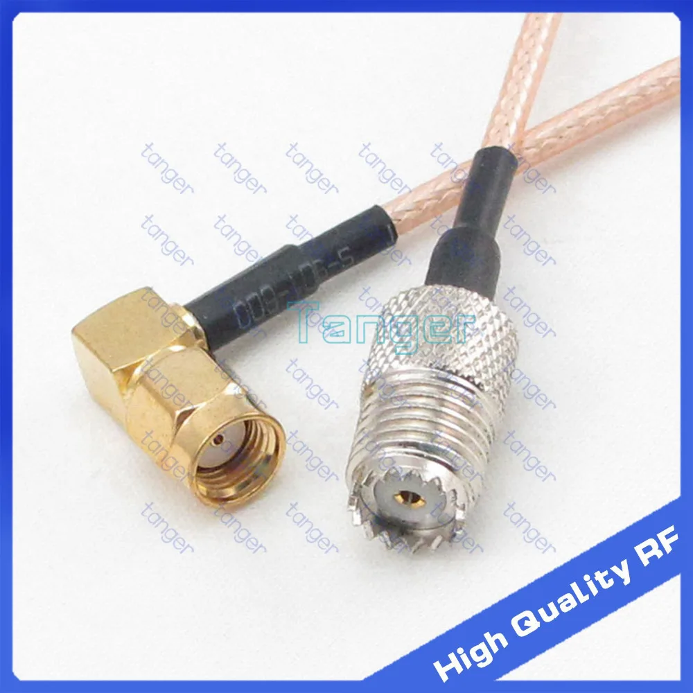 

Hot Selling SO239 Mini UHF female jack to RP-SMA male Connector right angle with 20cm 8" RG316 RF Coaxial Pigtail Low Loss cable