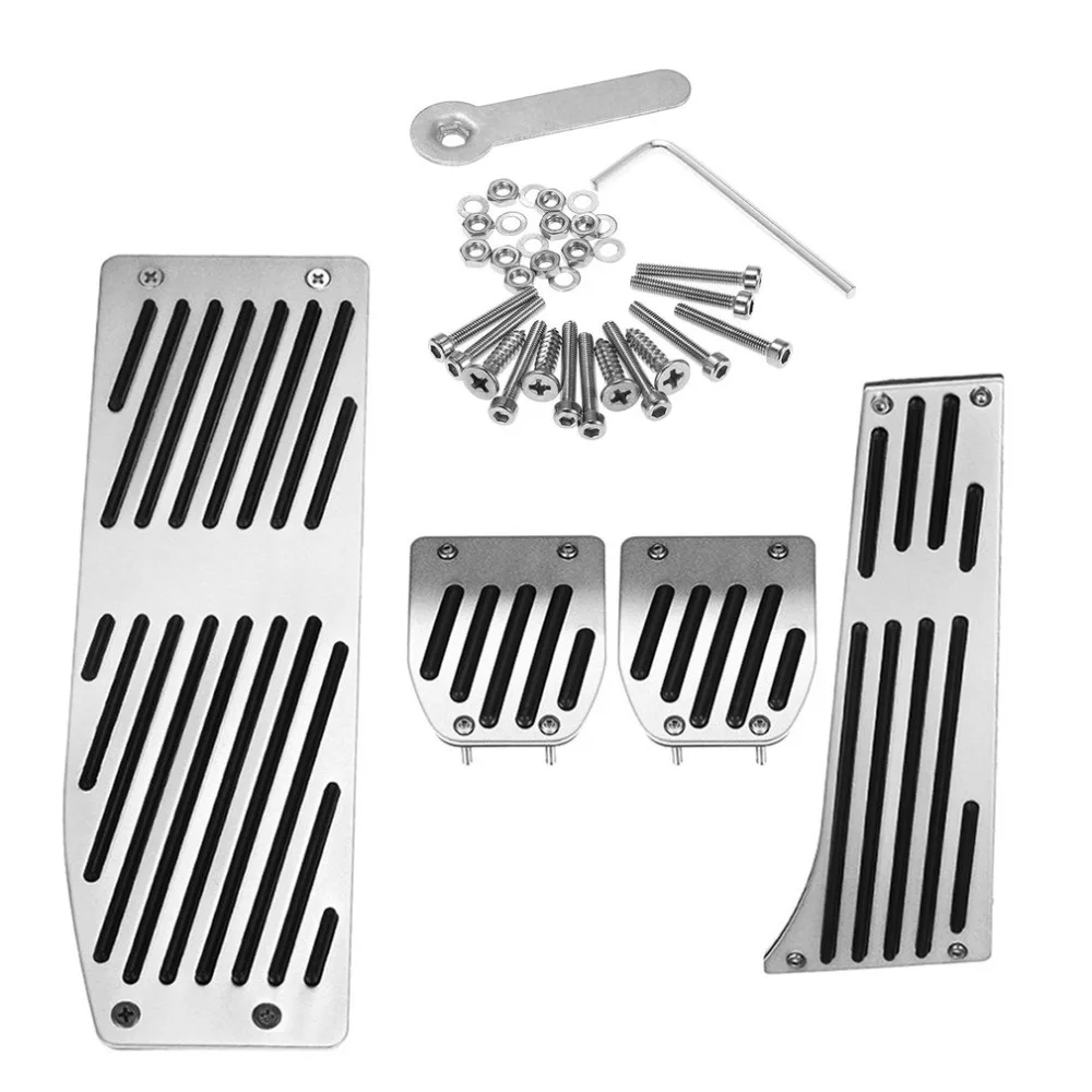 4 Pcs Brake Accelerator Pedal Set for BMW Series Stick Shift Car