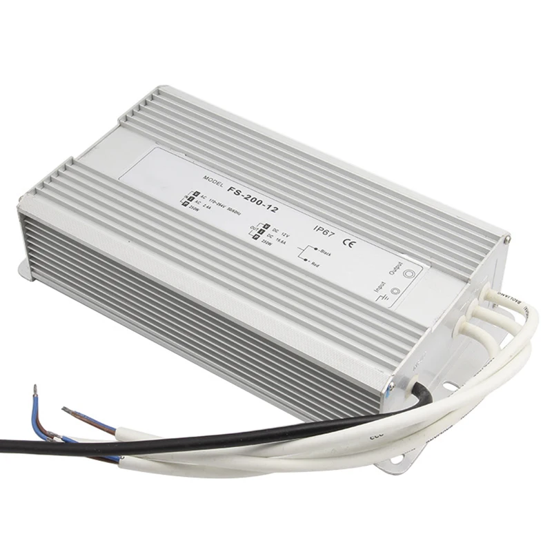 

AC 170-260V To DC 12V-48V 200W Led Driver Transformer Waterproof Switching Power Supply Adapter,IP67 Waterproof Outdoor Strip