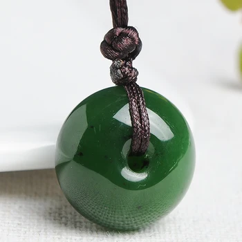 

Natural Jade thick Zhuang Jasper safety buckle pendant genuine and Hetian jade men's and women's classic buckle Pendant