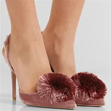 Дизайнерские модельные туфли на шпильке с помпонами и помпонами; туфли-лодочки на высоком каблуке; женские свадебные вечерние босоножки с бахромой