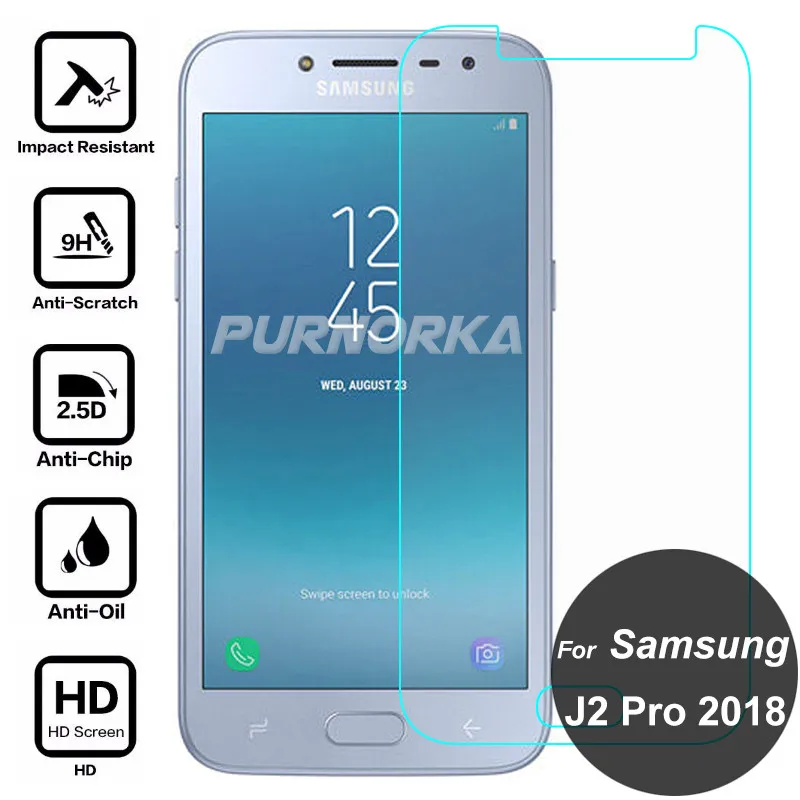 

For Samsung Galaxy J2 Pro 2018 Tempered Glass Screen Protector 9H Safety Protective Film On J 2 Pro 2018 J250 SM-J250F/DS Glass