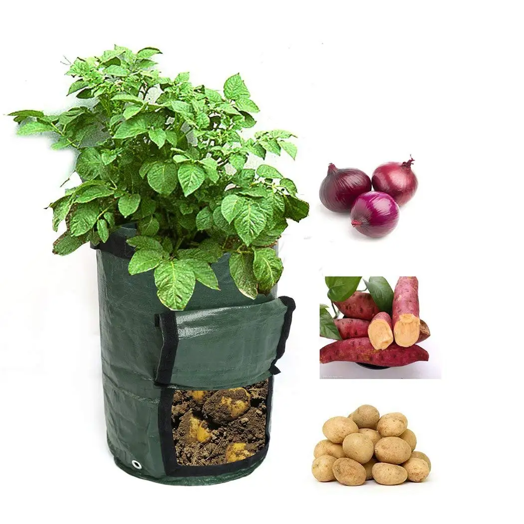 Садовый горшок мешок (2 pack) 7 галлонов для выращивания овощей мешки обязанность