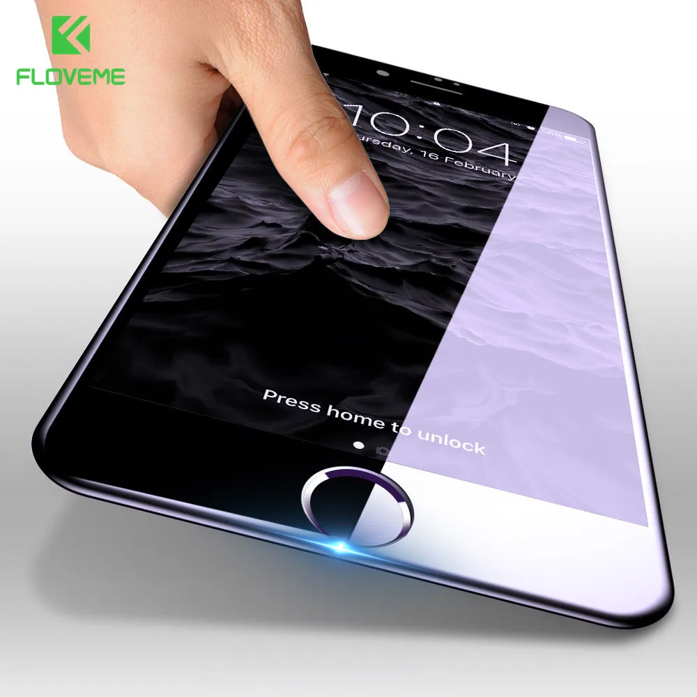 

FLOVEME For iPhone 6 7 Plus Screen Protector Soft Edge 3D Full Cover Tempered Glass For iPhone 7 6 6s Screen Protector Glass