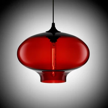 

Loft Vintage Antique Industrial Colorful Glass Pendant Lights Fixtures with 6 Color Lampshade E27/E26 for Restaurant Cafe Bar