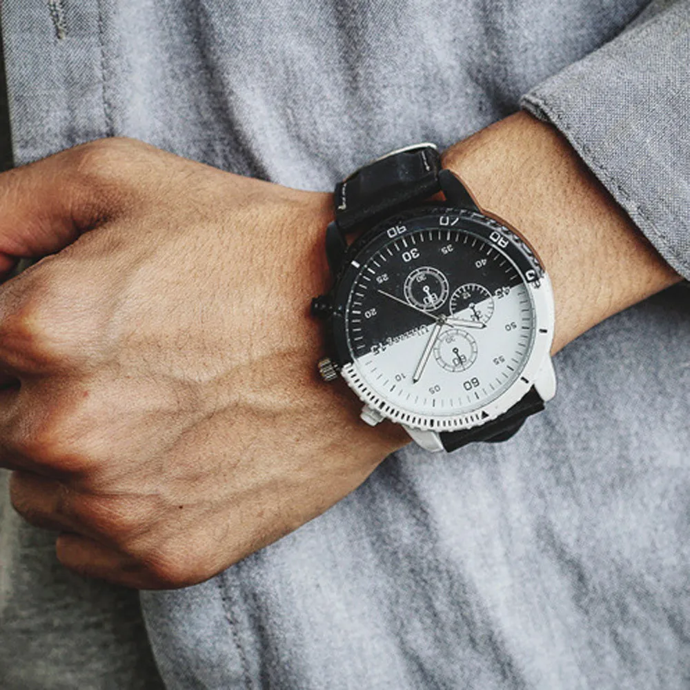 

2018 Best Sell Watch Men Watches Fashion Personality Creative Movement Large Dial Tide WristWatch relogio masculino reloj hombre