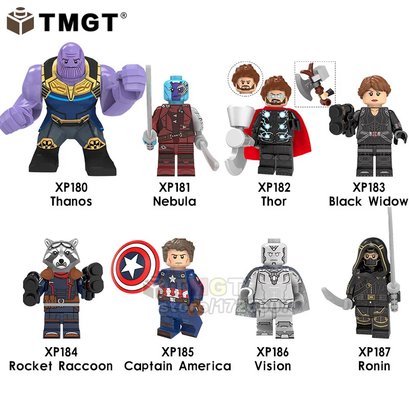 

Single Figures Legoings Thanos Nebula Thor Vision Ronin Captain America The Avengers 4 Endgame Building Blocks Toys For Children