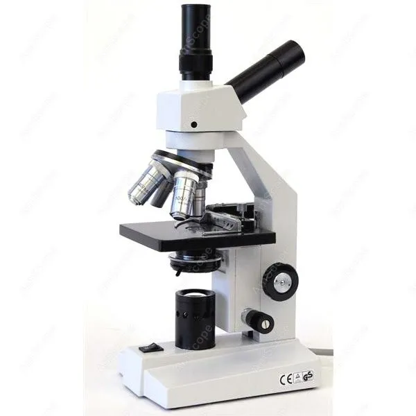 

Dual-View Compound Microscope--AmScope Supplies 40x-2000x Dual-View Compound Microscope with Mechanical Stage