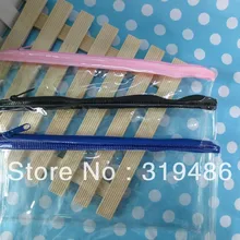 300 шт./партия, ПВХ, большая сумка на молнии 21x17 см