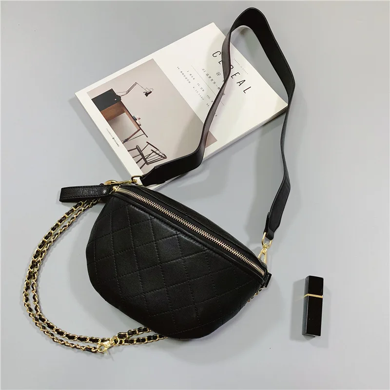

Star Same Luggage 2019 New Leather Linger Chain Head Layer Cowhide Single Shoulder Slant Bag