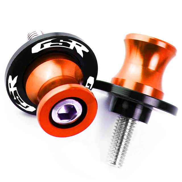 Motorcycle Accessories CNC Aluminum M8 Swingarm Spools Slider Stand Screw For Suzuki GSR 750 600 400 GSR400 GSR600 GSR750 8MM 8MM orange